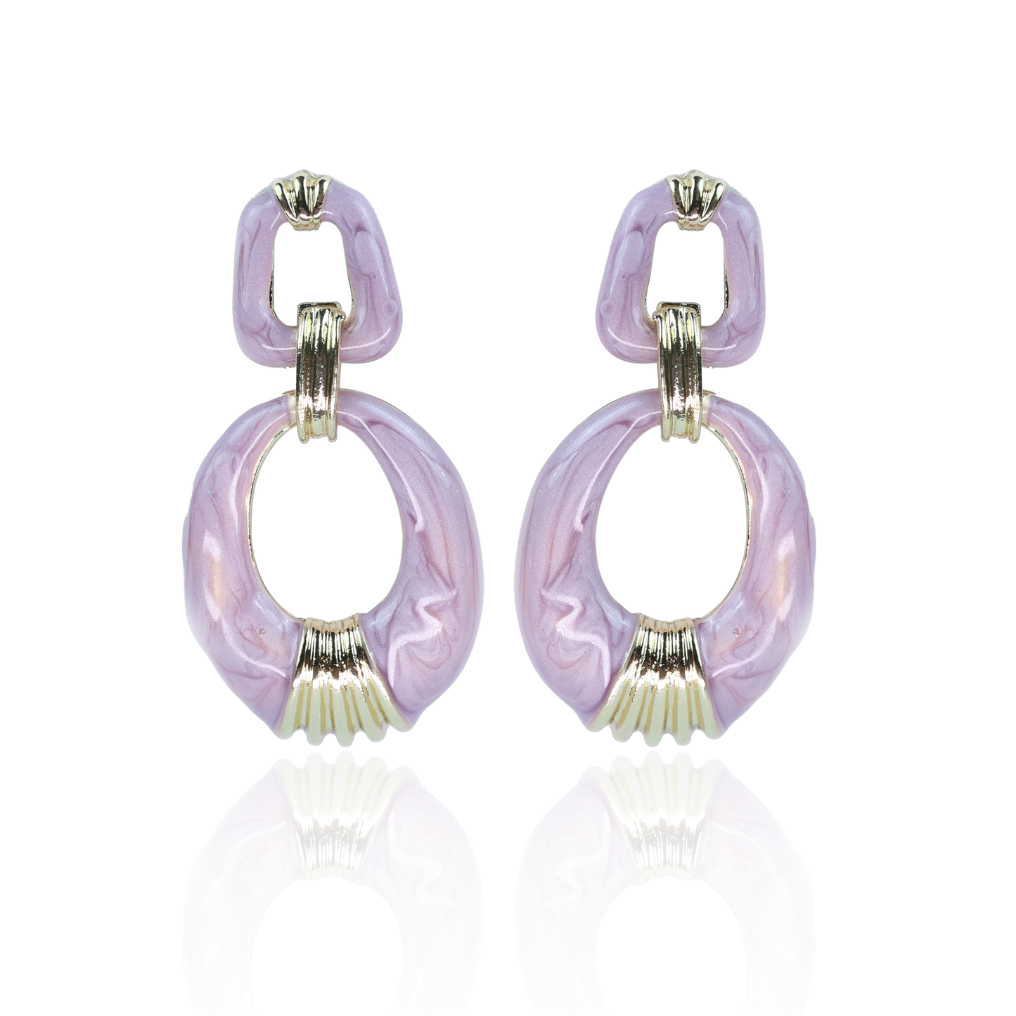 Aanura Jade Oval Abstract Earrings