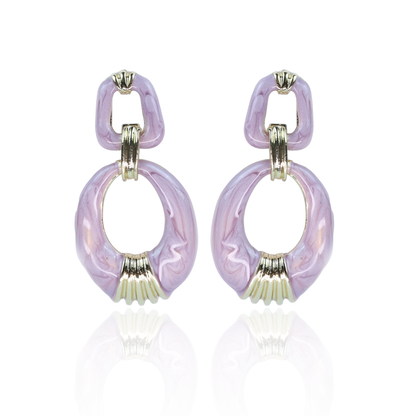 Aanura Jade Oval Abstract Earrings