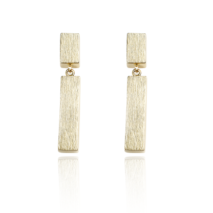 Aanura Geometric Gold Bar Earrings