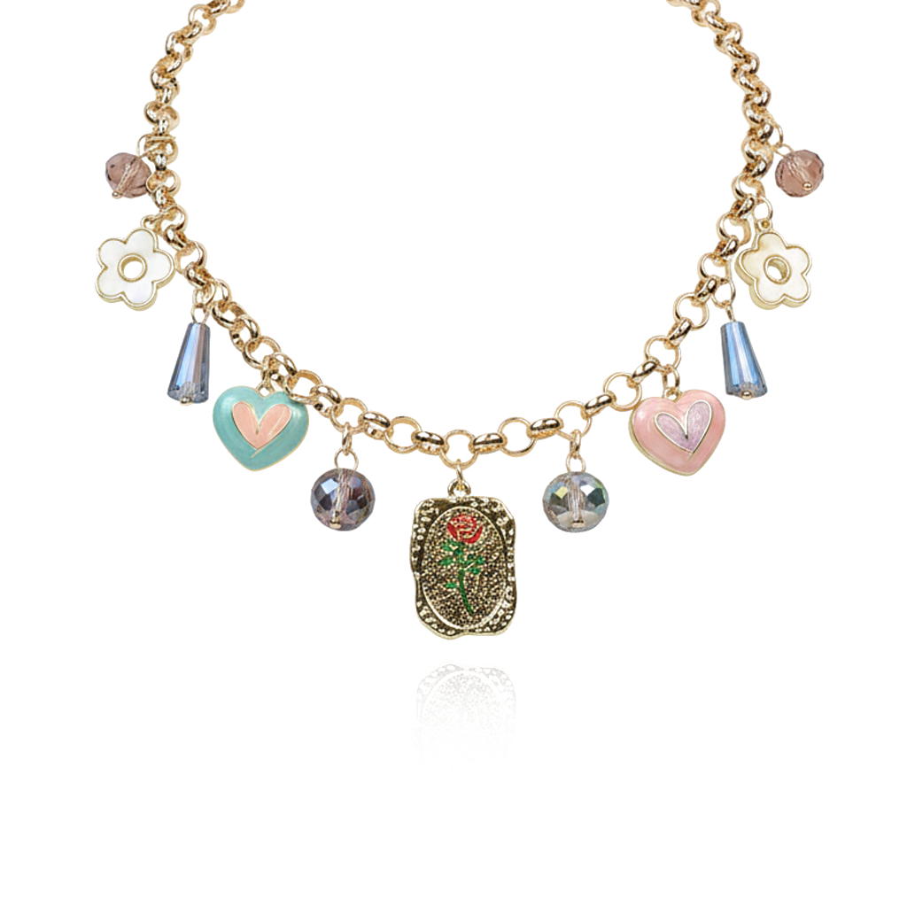 Aanura Colorful Gold Necklace with Stainless Steel