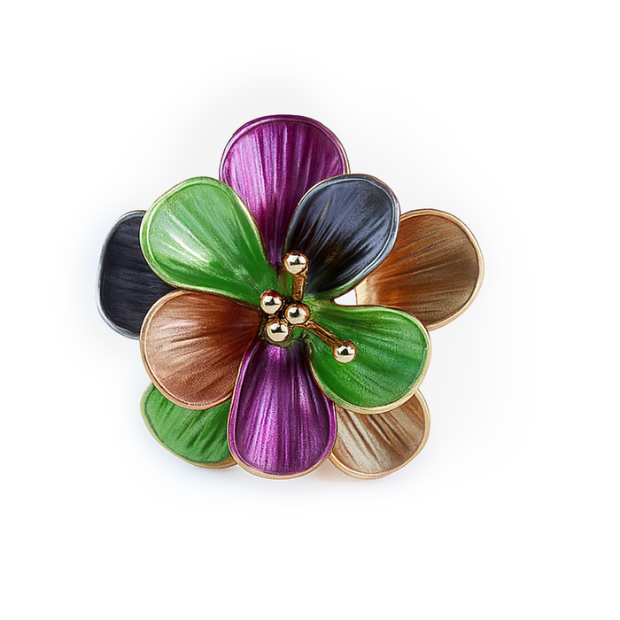 18K Gold Plated Flower Anti-Tarnish Waterproof Ring