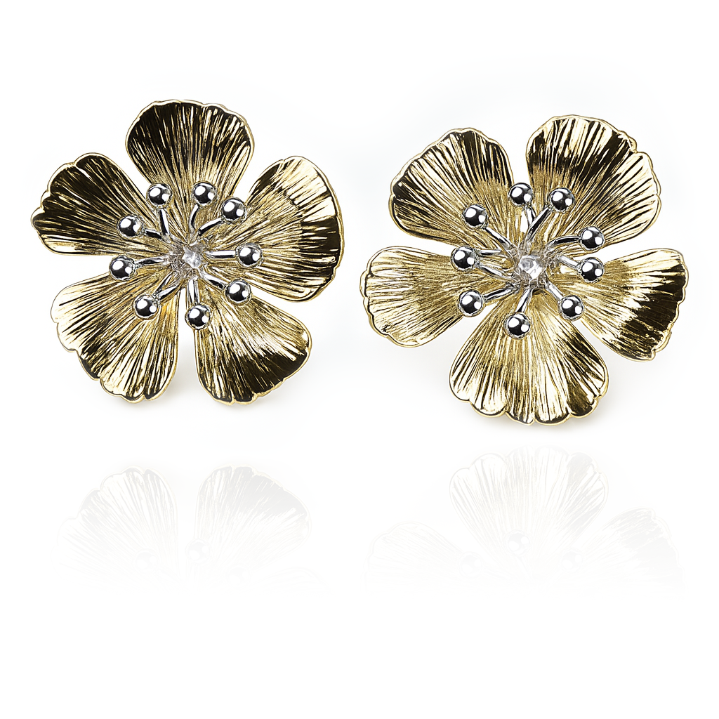 Aanura Gold Blossom Stainless Steel Earrings