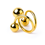 18K Gold Plated Sphere Anti-Tarnish Waterproof Ring