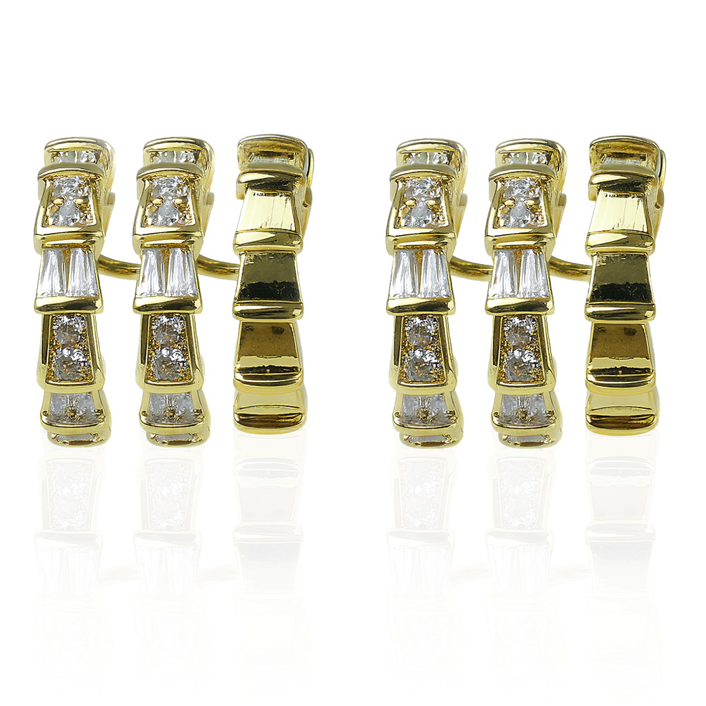 Aanura Luxe Geo Spark Hoop Earrings