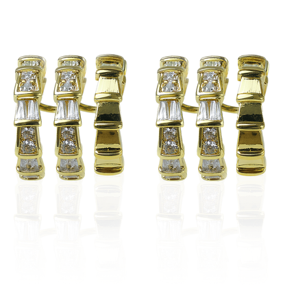 Aanura Luxe Geo Spark Hoop Earrings