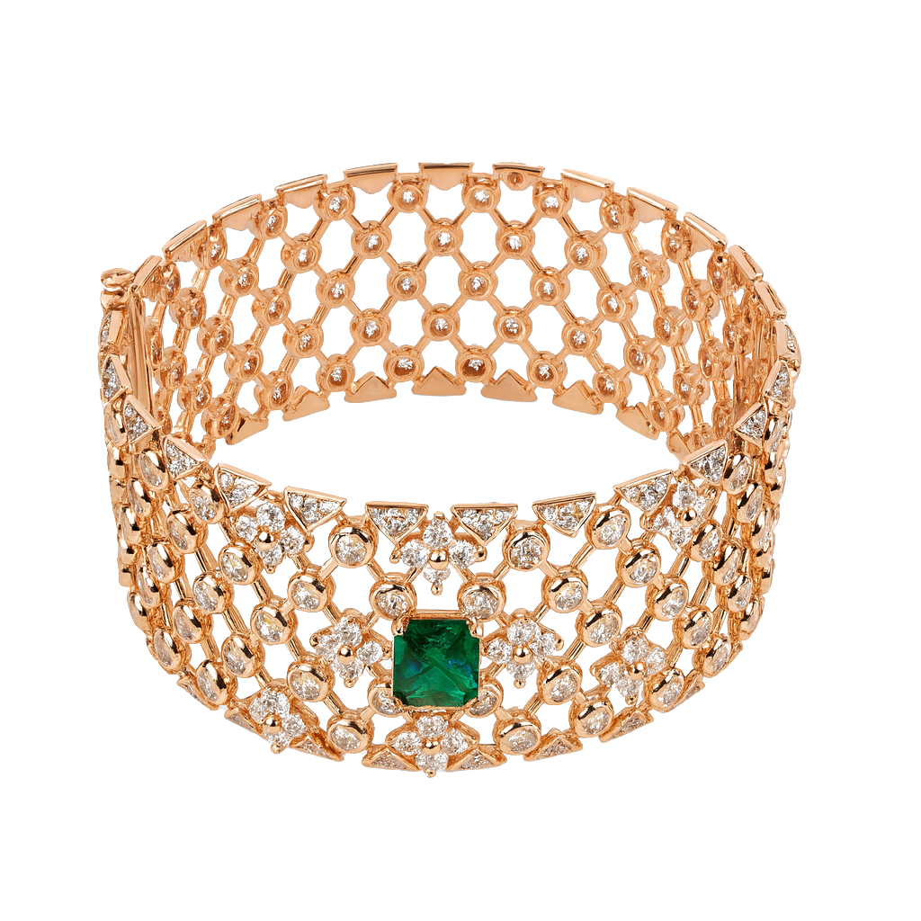 Aanura Emerald Glow Rose Bracelet