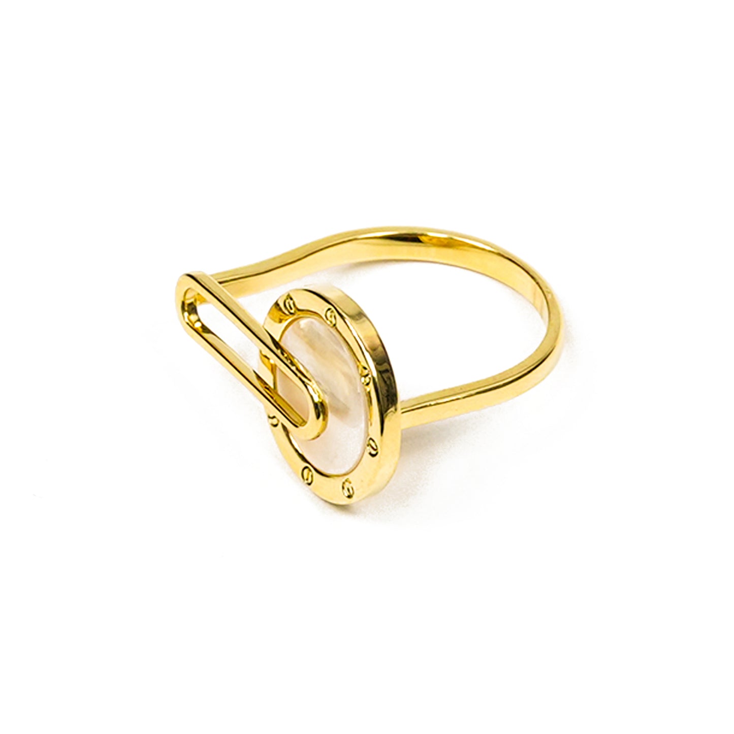 Aanura Gold Tone Minimal Adjustable Ring