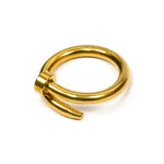 Aanura Gold Tone Modern Nail Ring for Women