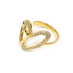 Aanura Crystal Interlinked Adjustable Ring