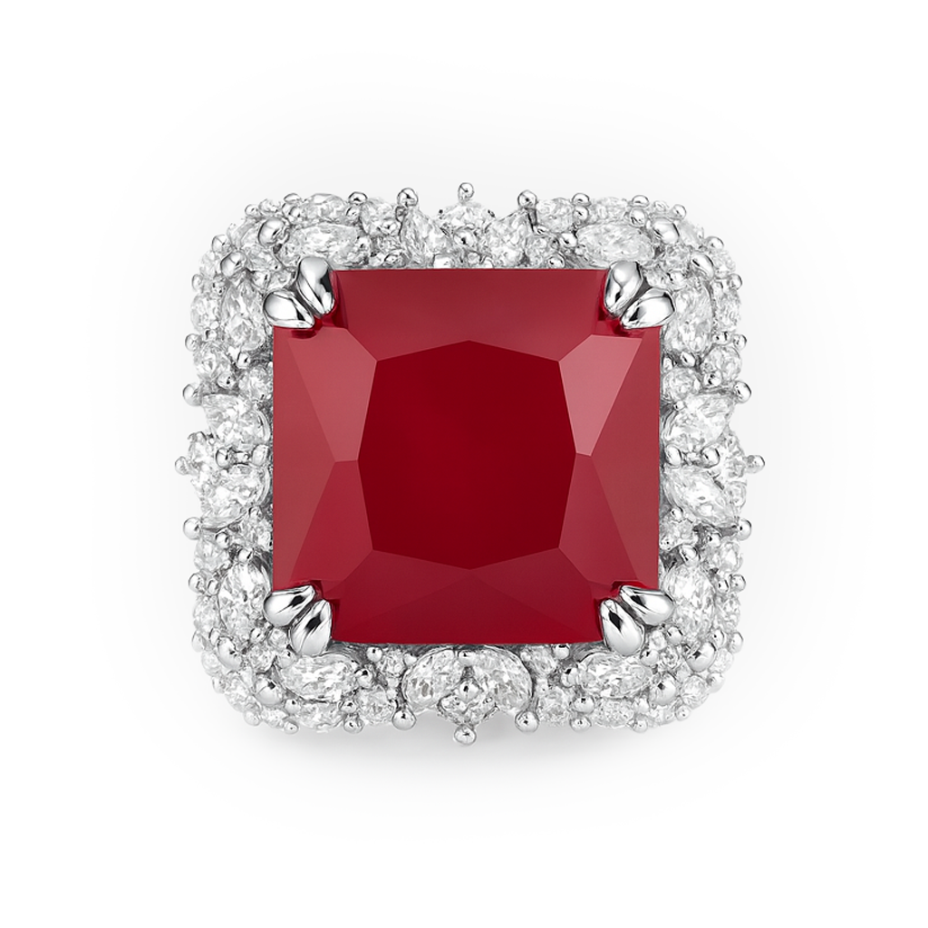 Aanura Silver Gem Cocktail Ring