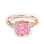 Aanura Cushion Cut Gold Ring – Elegant Infinity Design