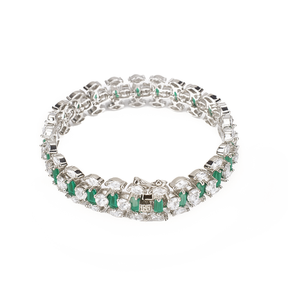 Aanura Radiant Diamond Silver Bracelet