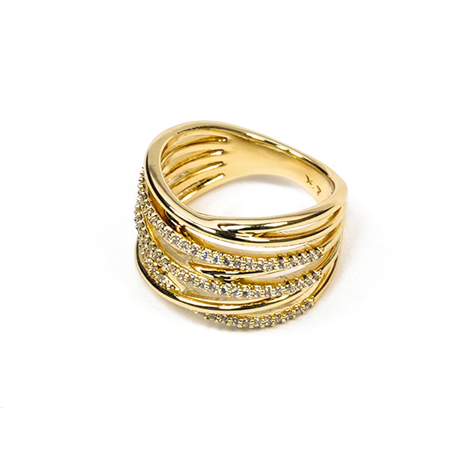 Aanura Multi-Band Crystal Statement Ring