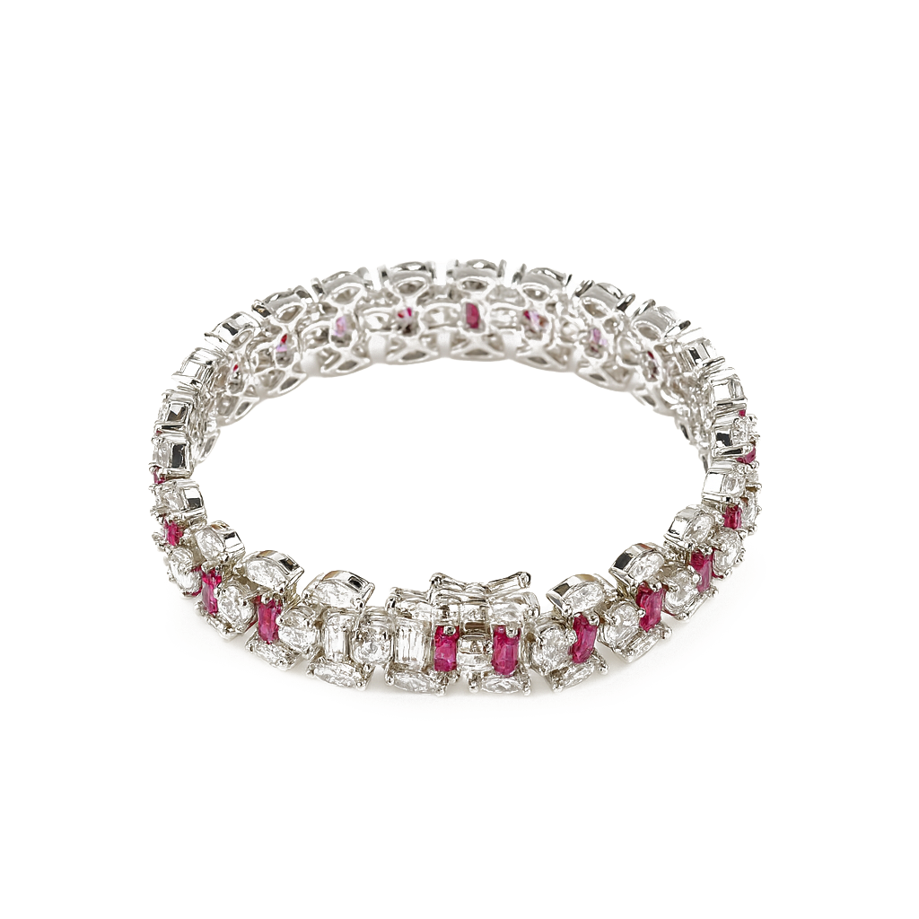 Aanura Radiant Diamond Silver Bracelet