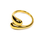 18K Gold Plated Fluid Curve Anti-Tarnish Waterproof Ring