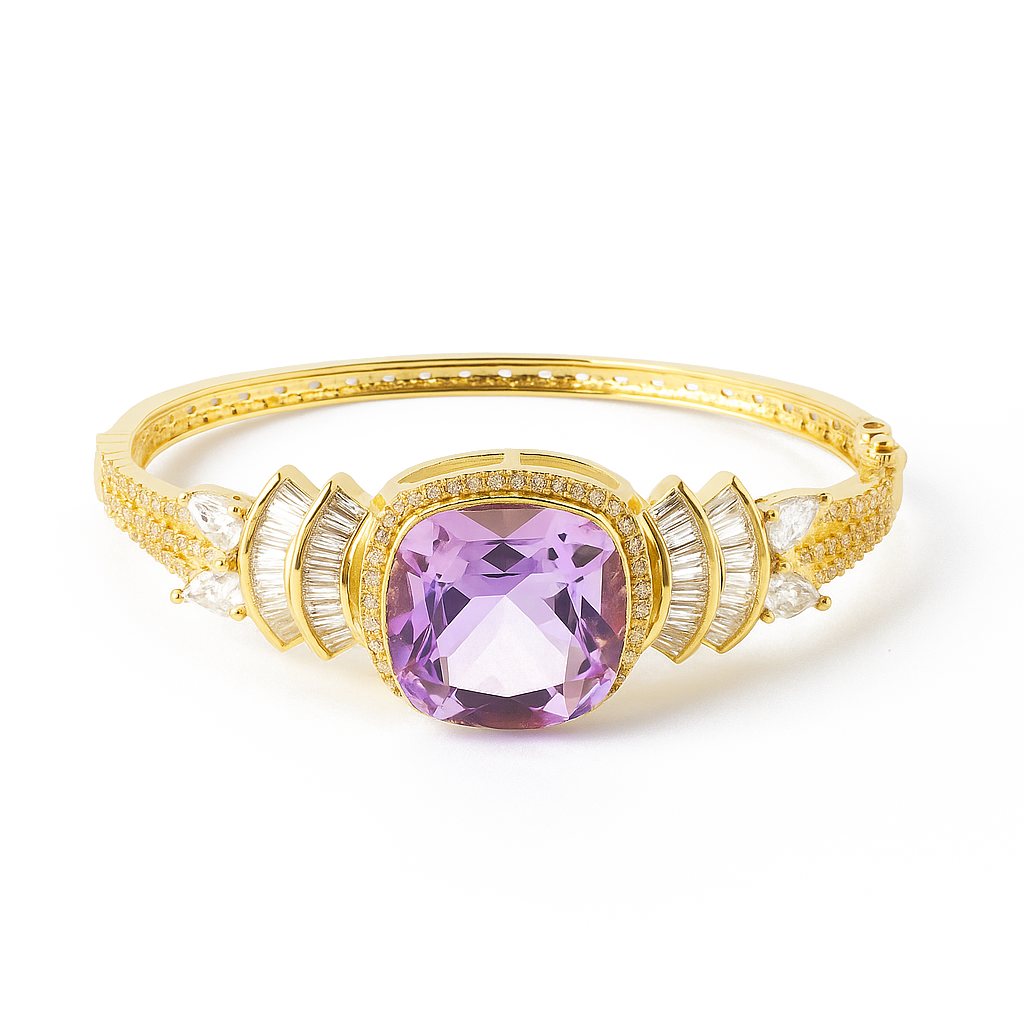 Aanura Regal Ruby Glow Gold Bracelet