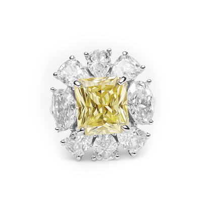 Aanura Cushion Gem Halo Cocktail Ring