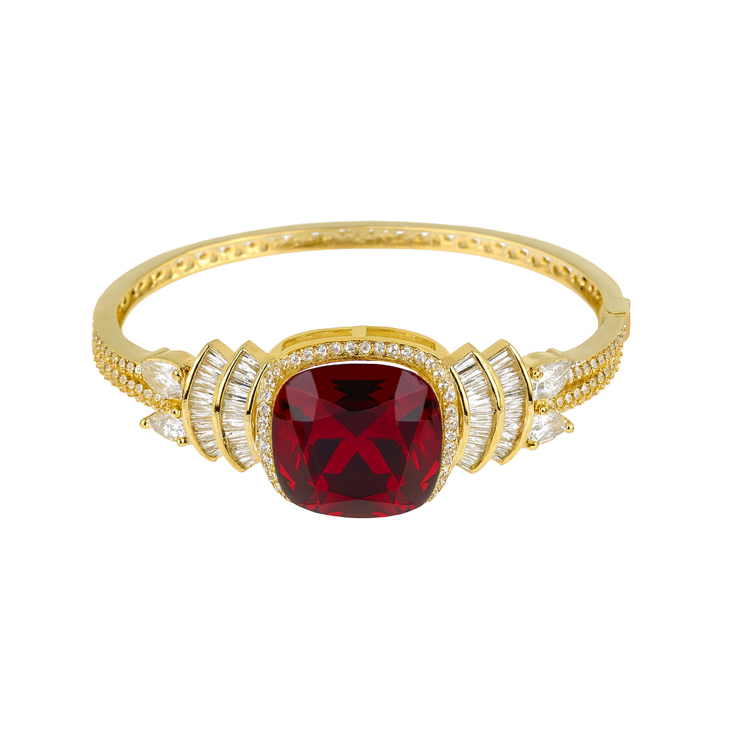 Aanura Regal Ruby Glow Gold Bracelet