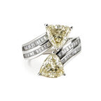 Rhodium Plated Radiant Gemstone Anti-Tarnish Waterproof Ring