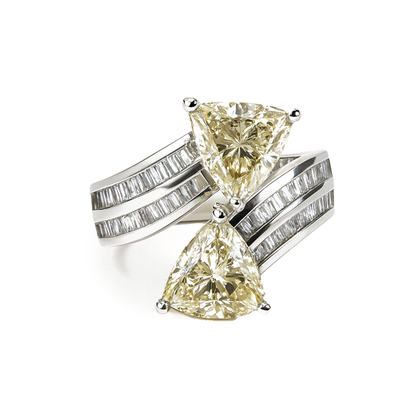 Aanura Silver Radiant-Cut Gemstone Statement Ring