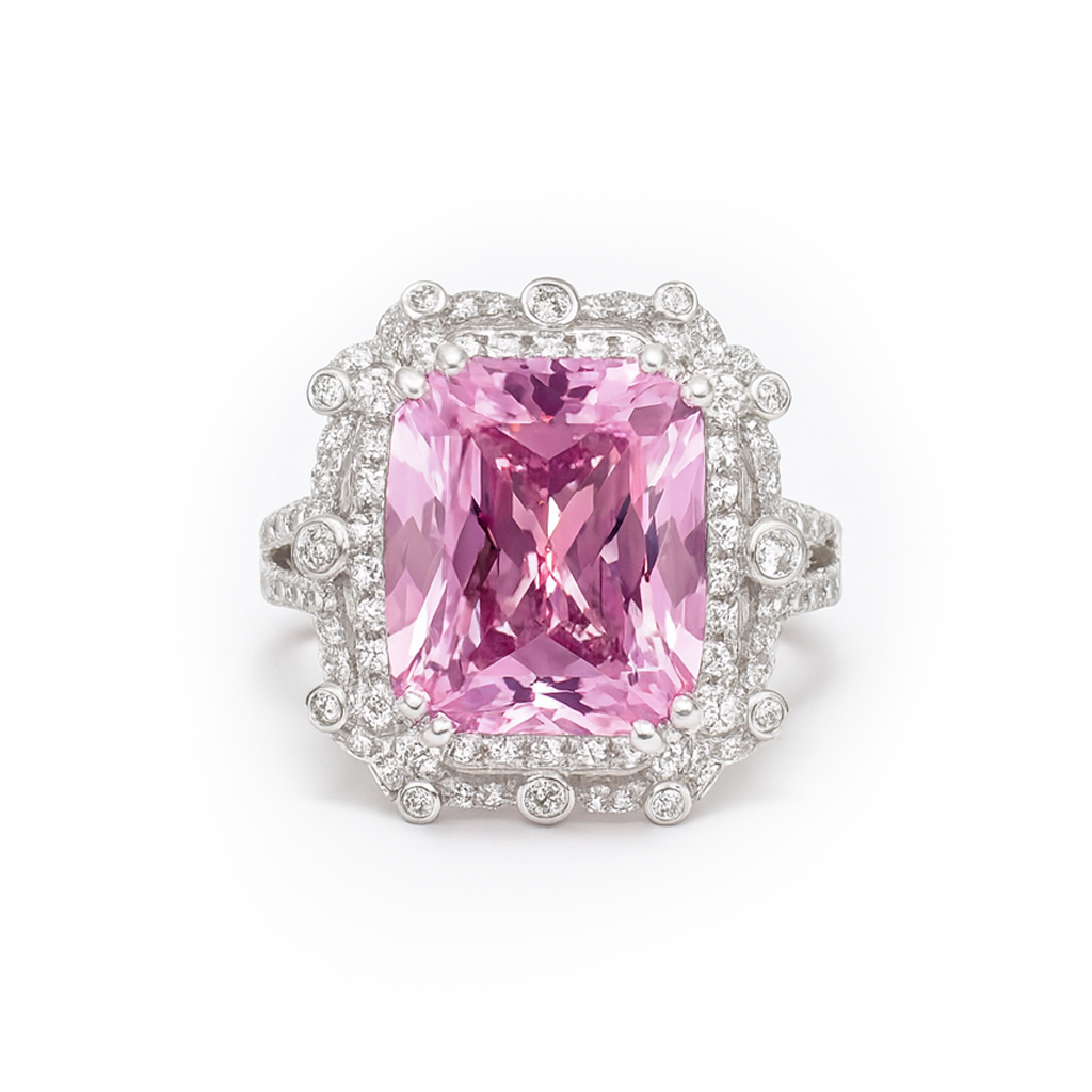 Aanura Silver Cushion-Cut Cocktail Ring