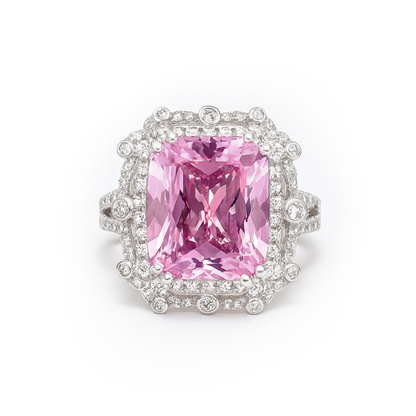 Aanura Silver Cushion-Cut Cocktail Ring