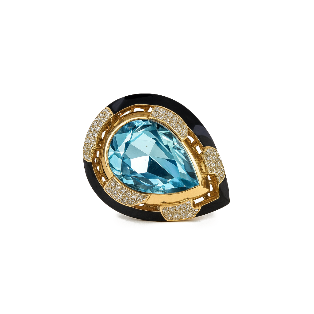 Aanura Gold-Tone Oversized Statement Cocktail Ring