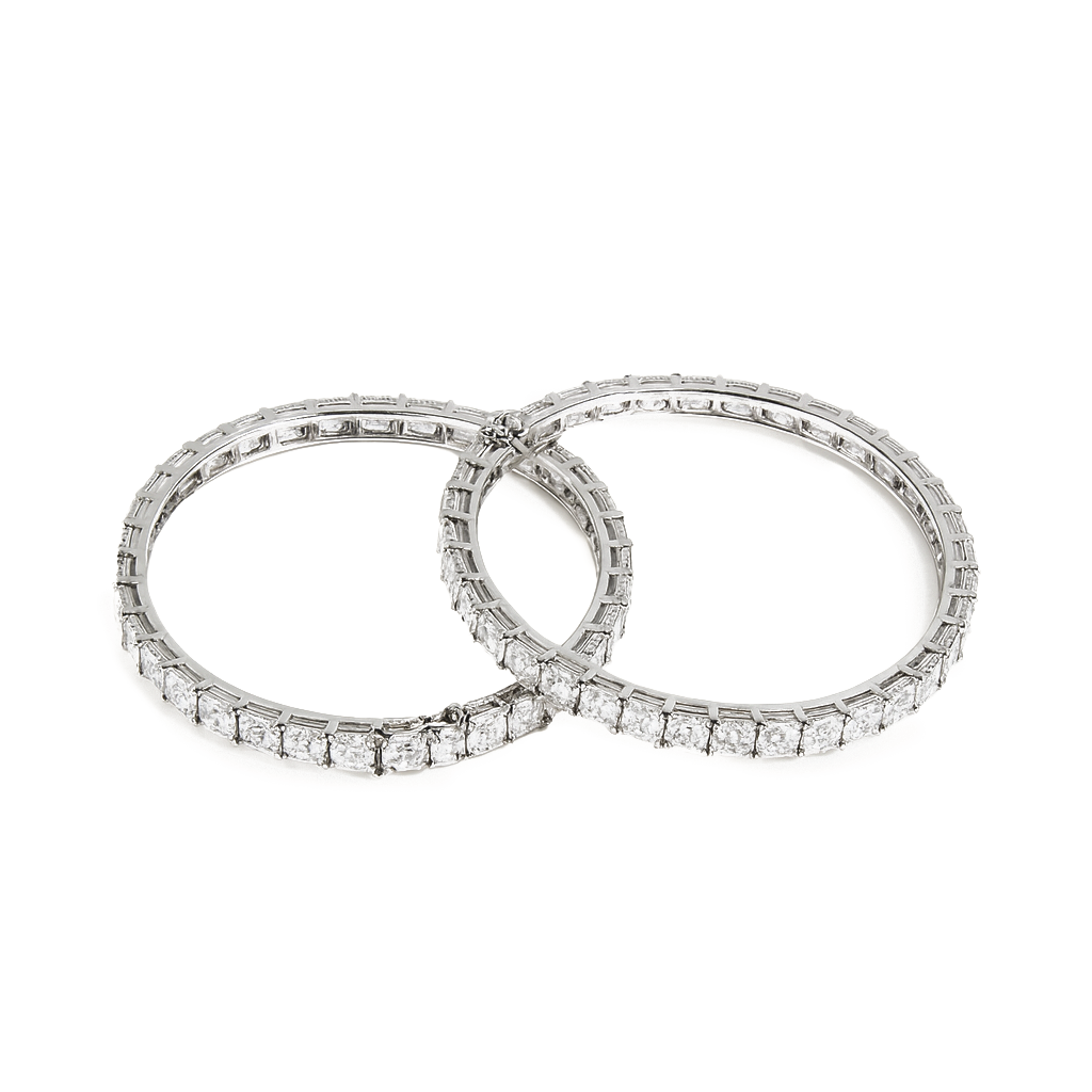 Aanura Diamond Line Silver Bracelet
