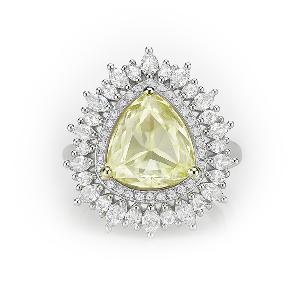 Aanura Oval Gem Halo Cocktail Ring