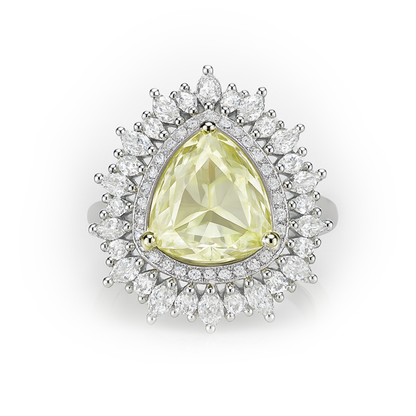 Aanura Oval Gem Halo Cocktail Ring