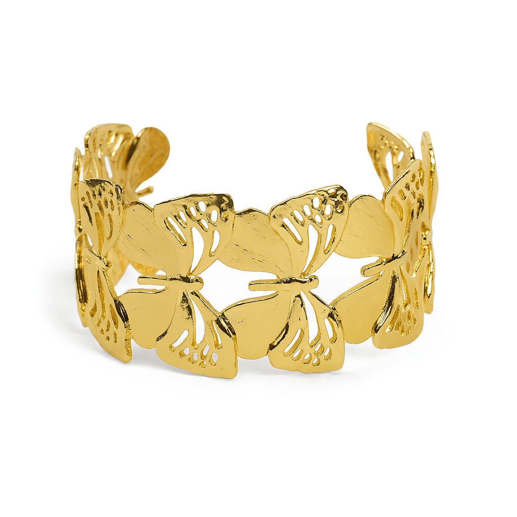 Aanura Golden Butterfly Cuff Bracelet