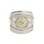 Rhodium Plated Multi Crystal Anti-Tarnish Waterproof Ring