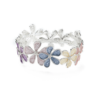 Aanura Pastel Blossom Silver Floral Bracelet
