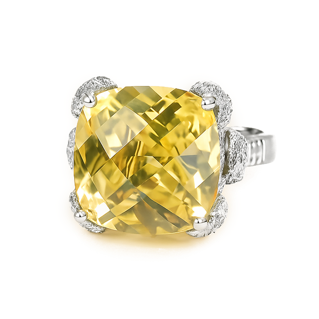 Aanura Gem Pavé Crystal Cocktail Ring
