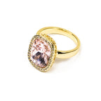 18K Gold Plated Pink Shield Anti-Tarnish Waterproof Ring