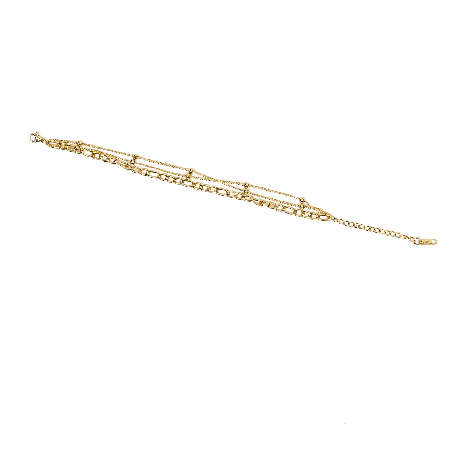Aanura Layered Chain Gold Plated Bracelet
