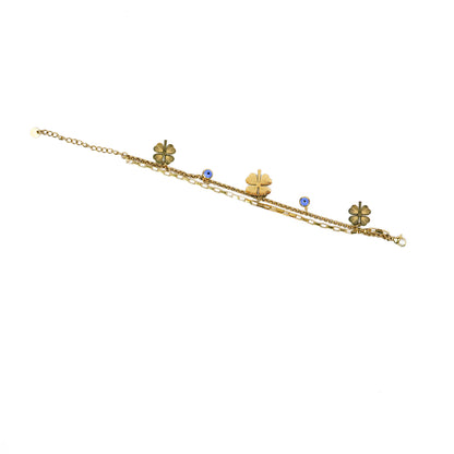 Aanura Clover Charm Adjustable Gold Bracelet