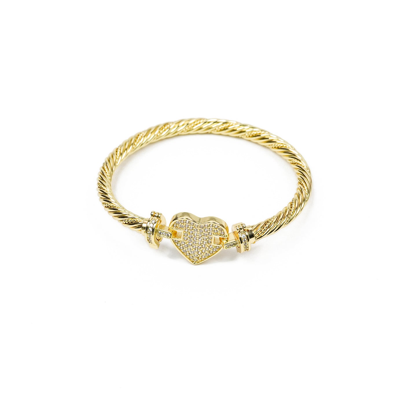 Aanura Luxe Clover Lock Statement Bracelet