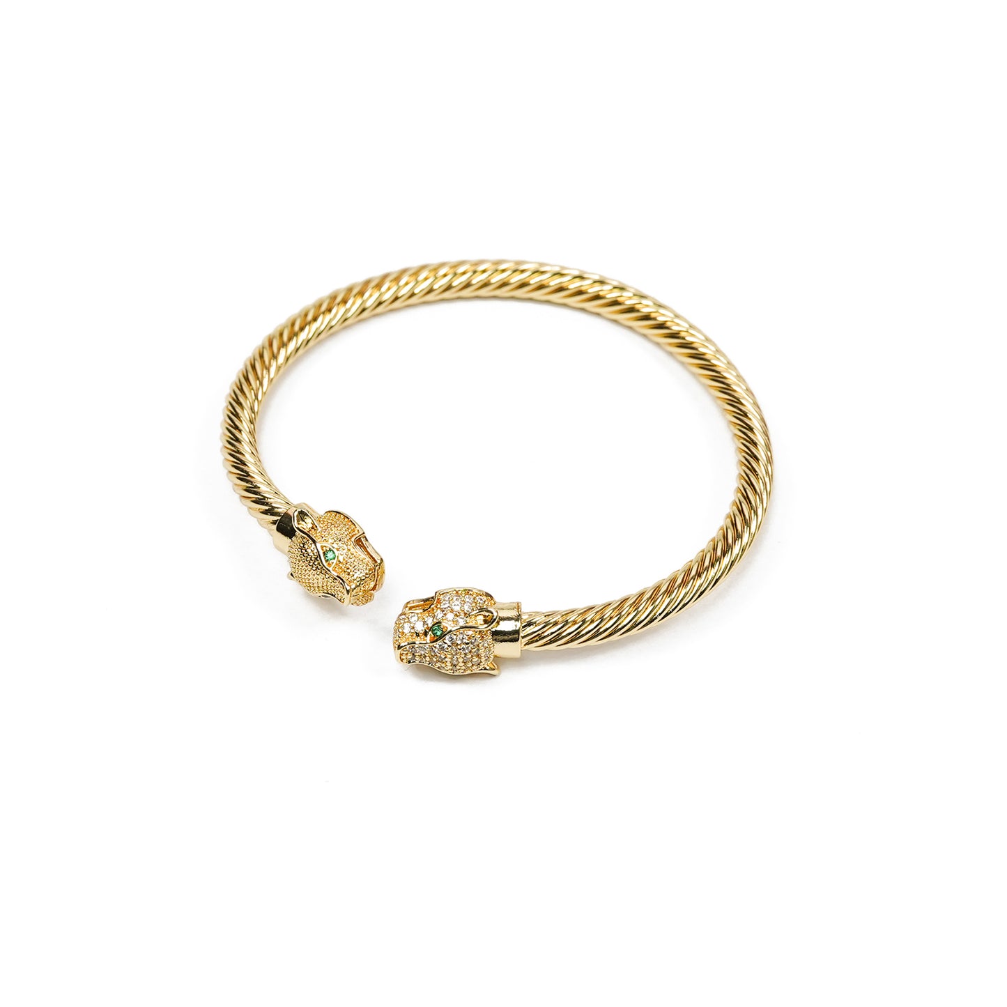 Aanura Twin Panther Rope C cuff Bracelet