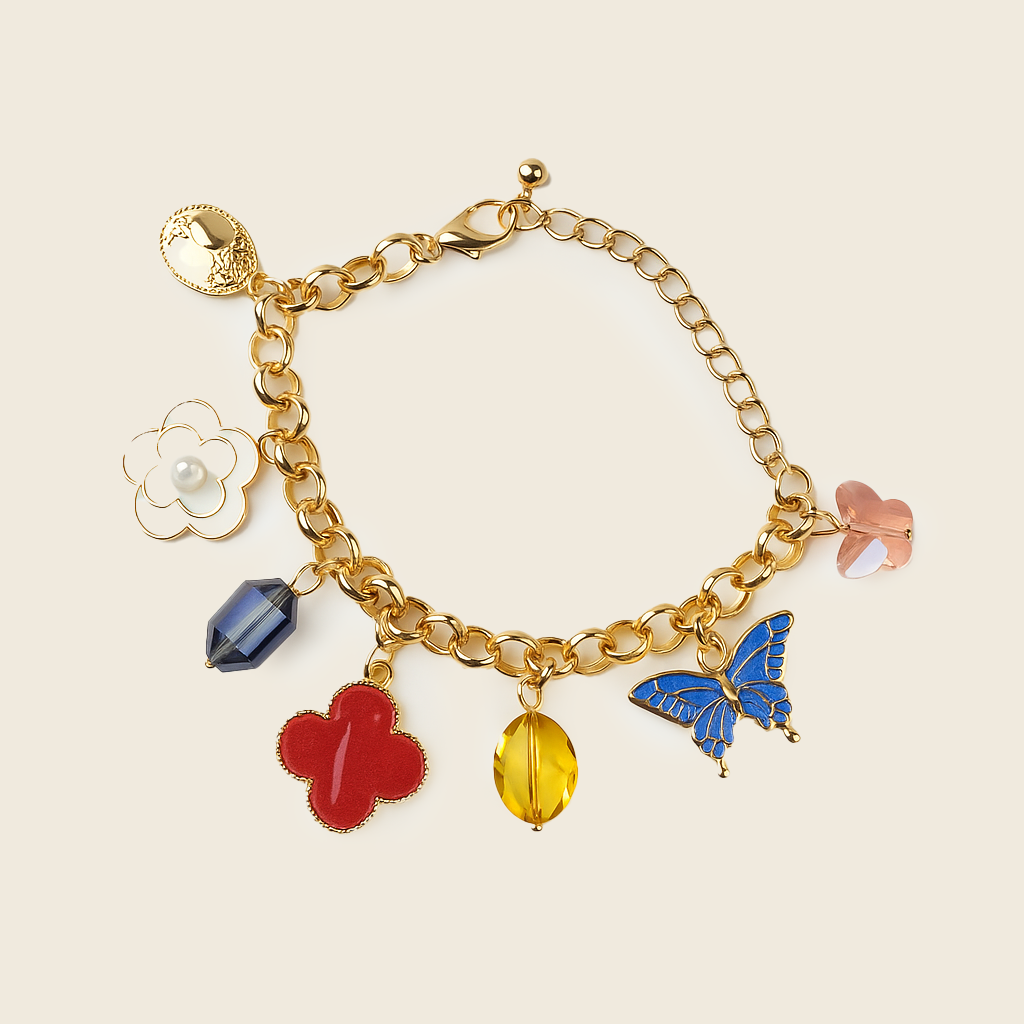 Aanura Multicolor Charm Butterfly Bracelet