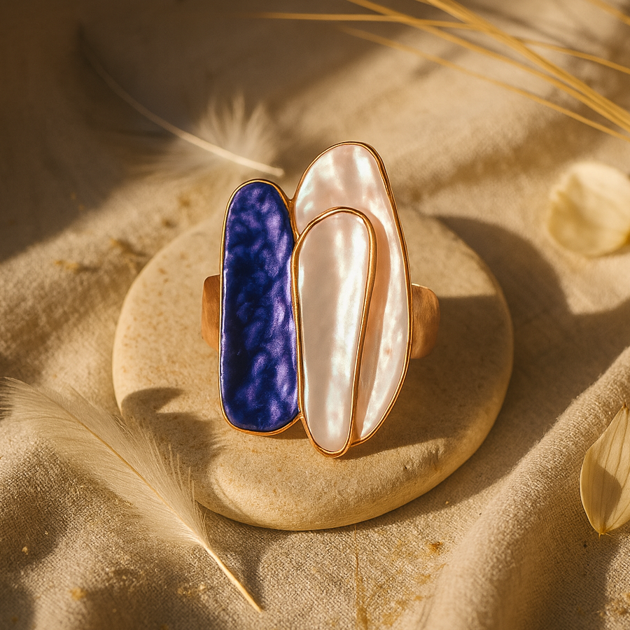 Aanura Abstract Floral Statement Ring