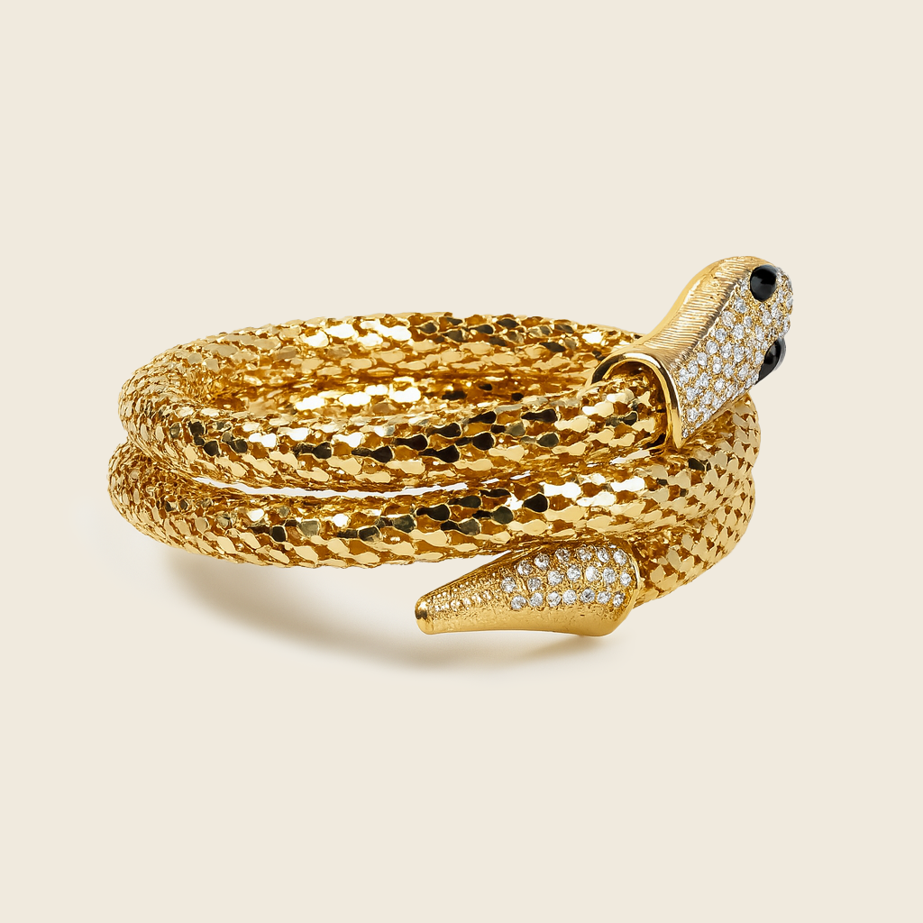 Aanura Serpent Gold Wrap Bracelet