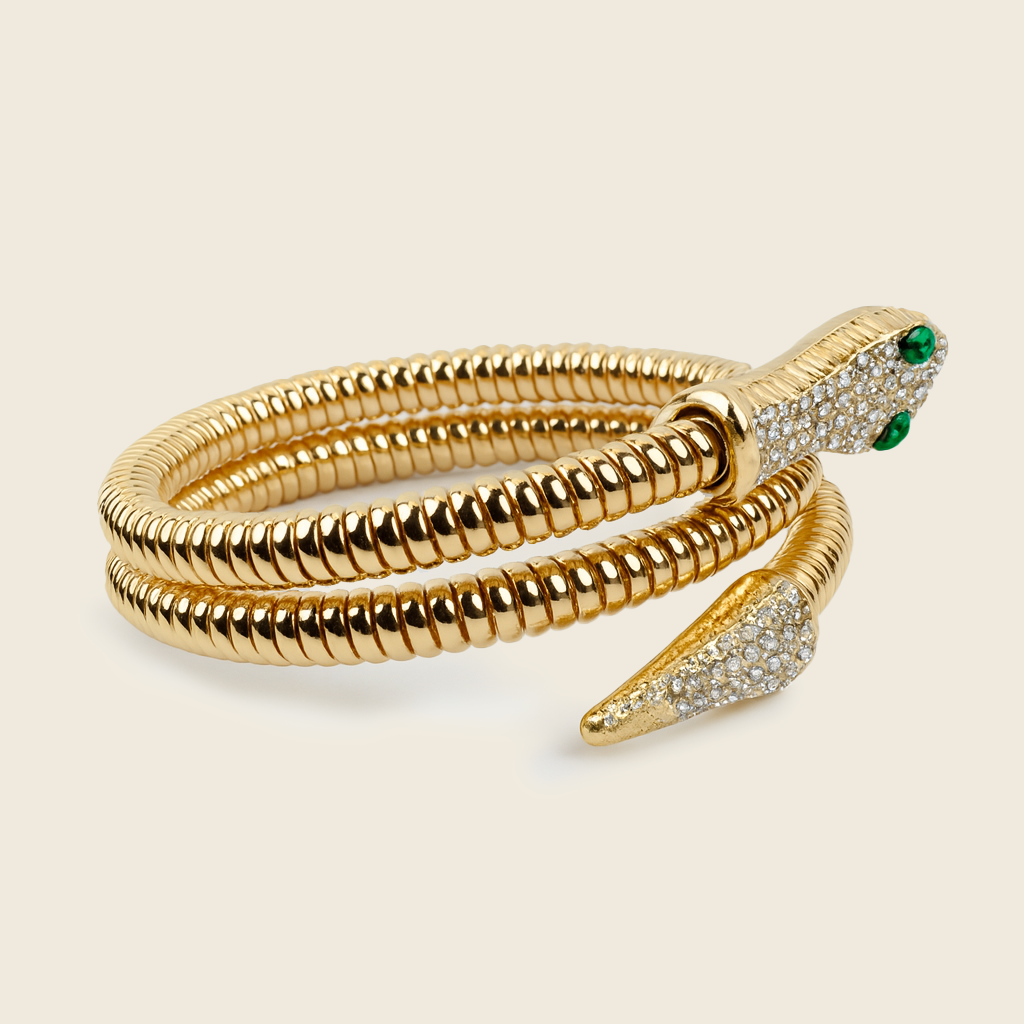 Aanura Serpent Gold Wrap Bracelet