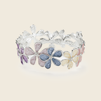 Aanura Pastel Blossom Silver Floral Bracelet