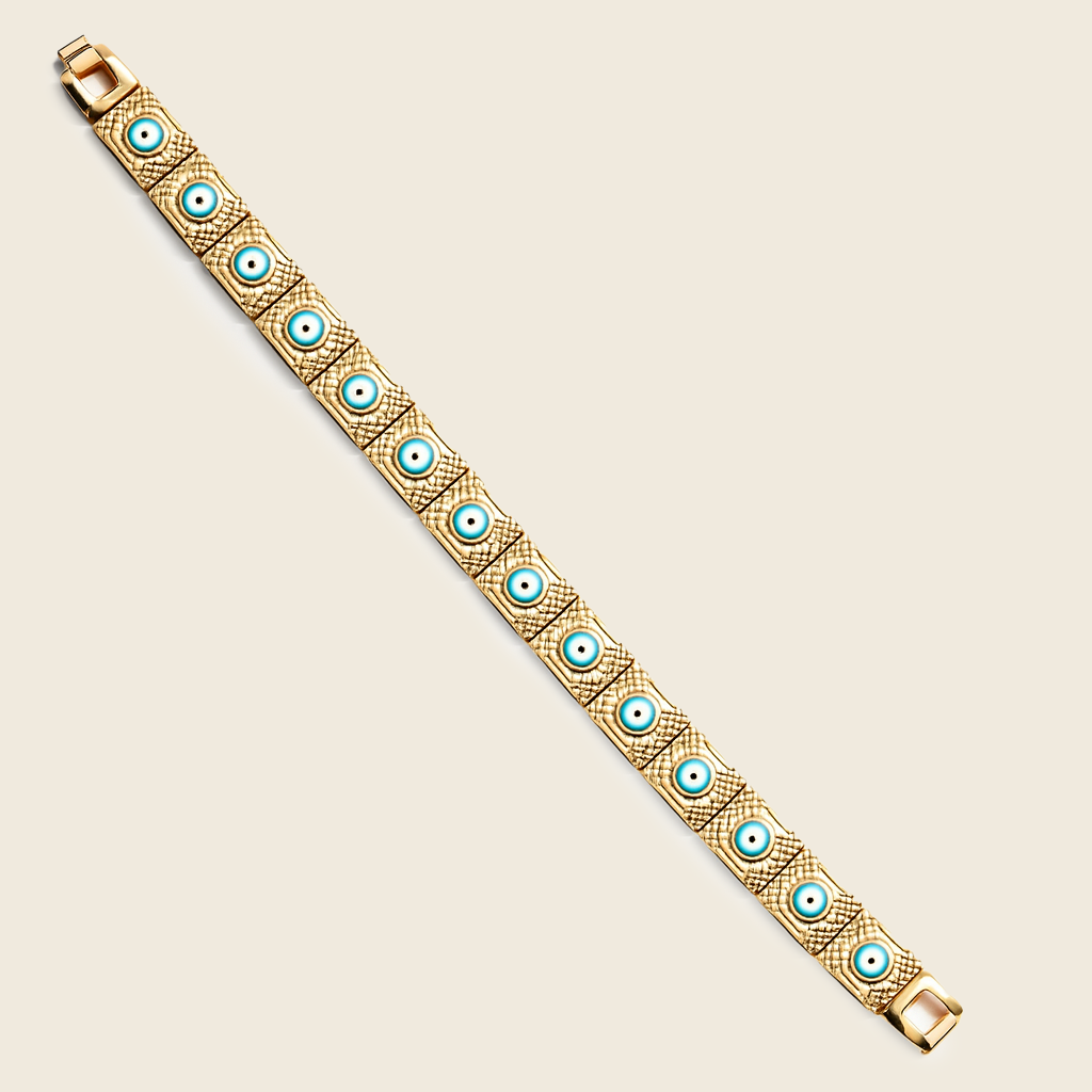 Aanura Evil Eye Protection Gold Bracelet