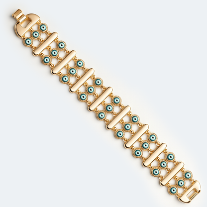 Aanura Double-Layer Evil Eye Gold Bracelet