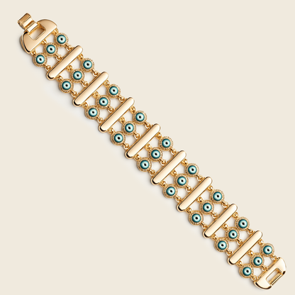 Aanura Double-Layer Evil Eye Gold Bracelet