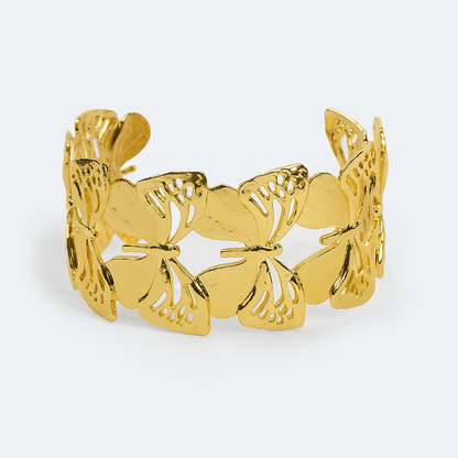 Aanura Golden Butterfly Cuff Bracelet