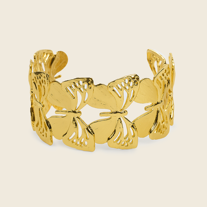 Aanura Golden Butterfly Cuff Bracelet