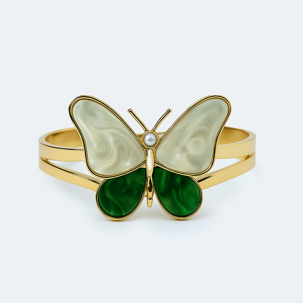 Aanura Butterfly Pearl Enamel Bracelet